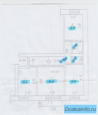 Срочно продам 3-х комн. кв-ру п.Постоянный, ул.Дзержинского 37