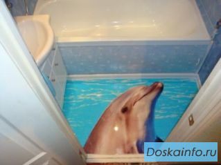 Монтаж наливных 3D полов 