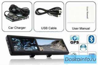Зеркало заднего вида с GPS-навигатором