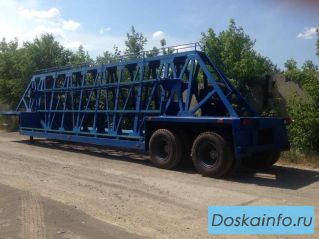 Папелевоз шатровый 25 тонн, двухосный полуприцеп тяжеловоз.