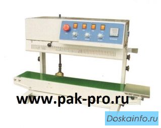 Конвейерный запайщик FRBM-810II (с поворотной головой + печать сухими чернилами)