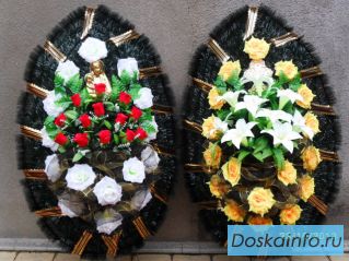 Продаём ритуальные венки и корзины оптом 