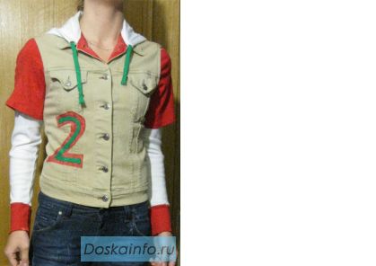 Женская куртка (джинс/трикотаж). Франция (Blouson Ragby). Размер 1.