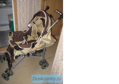 Прогулочная коляска-трость, раскладывается до горизонтального положения