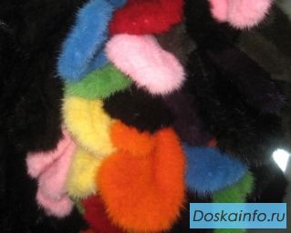 Варежки из норки вязаной Греция