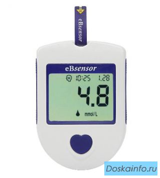 Надежный глюкометр eBsensor, дешёвые тест-полоски.