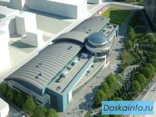 Проект здания многофункционального центра с ледовыми полями разработан для хоккейного клуба КХЛ