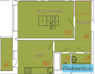 Продам 1-ком квартиру в новом доме