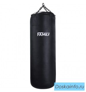 Боксерский мешок Family PNK 60-130 кожа-рез.крошка-цепь