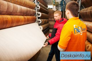 Распродажа линолеума в магазинах 'ПолМира'. Скидка 50% на все куски и остатки