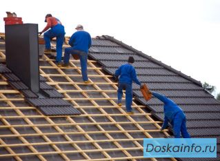 Кровельные работы, асфальтирование территории, укладка тротуарной плитки.