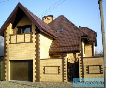 Коричневый, желтый, красный облицовочный кирпич в Белгороде