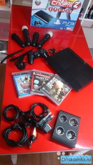 PlayStation PS3 SuperSlim 500gb + Move + 17 игр