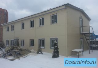 2 быстровозводимых здания из легкой металлоконструкции и сэндвич-панелей для строительства