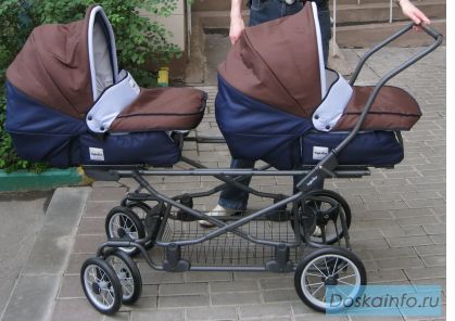 Продам б/у коляску для двойни Inglesina Domino (паровозик)