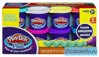 Набор из 8 банок Play Doh plus