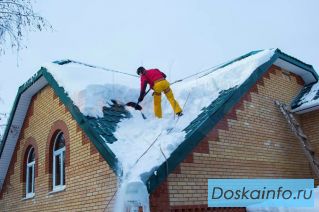 Очистка крыш от снега и наледи. Выезд 24 часа.