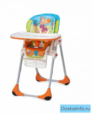 Стульчик 2 в 1 chicco polly wood friends
