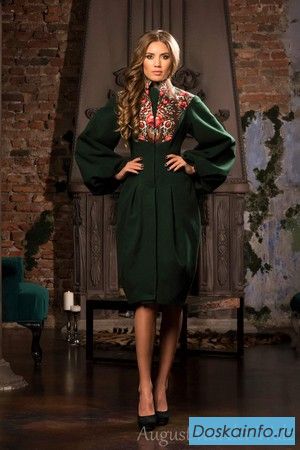 Дизайнерское пальто в Русском стиле А-Ля Русс.