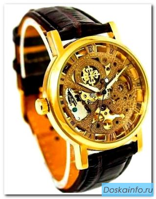 Механические часы скелетон (Реплика Patek Philippe)