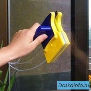 Магнитная щетка для мытья окон