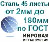 Листовая сталь 45 листы от 2мм до 180мм по ГОСТ