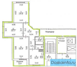 Продажа 3-комнатной квртиры Приморский район СПб. 71.4 м2