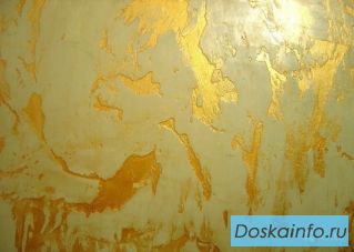 Отделка стен декоративными штукатурками и красками