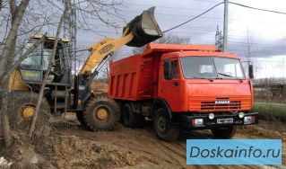 Песок, щебень, гравий, отсев, плодородный слой