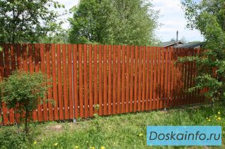 Забор из металлического штакетника под ключ.