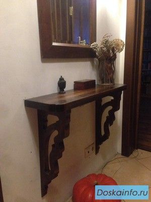 Консольный столик из массива