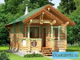 Баня из бревна 33.75