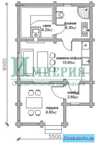 Баня из бревна 47