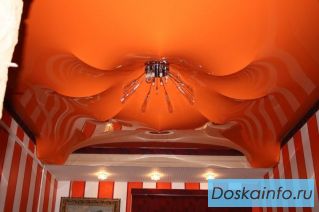 Устройство натяжных потолков