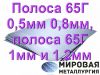 Полоса ст. 65Г 0,5мм 0,8мм, полоса 65Г 1мм и 1.2мм