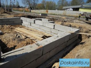 Устройство сборного фундамента