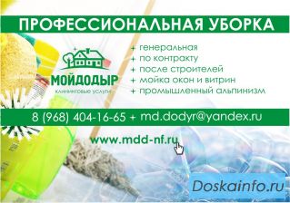 Профессиональная уборка квартир и помещений и домов