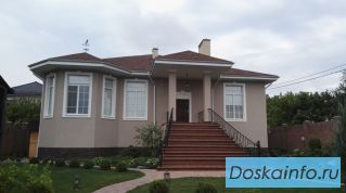 Отделка фасадов мраморной крошкой