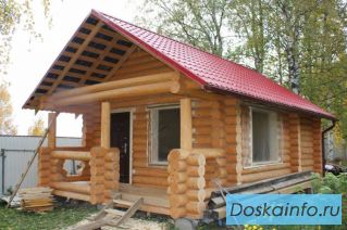 Сруб бани из бревна 6х6 без предоплаты под ключ
