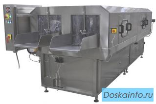 Зона сушки ящиков как продолжение модуля мойки
