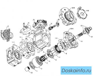 Запчасти для гидронасоса Kawasaki K3V180 (K3V180DT)
