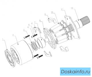 Запчасти и комплектующие для гидронасоса Rexroth A4VSO56