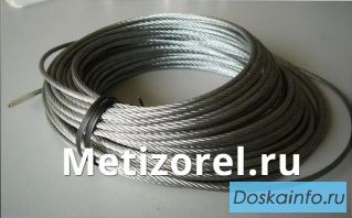 Канат двойной свивки типа лк-з стальной грузовой черный и оцинкованный