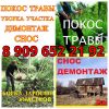 Покос травы, поросли. Уборка участка. Снос домов, строений. Садовые работы