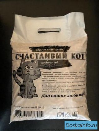 Древесный наполнитель для кошачьего туалета