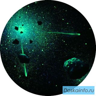 Звездное небо с помощью светящейся краски Acmelight
