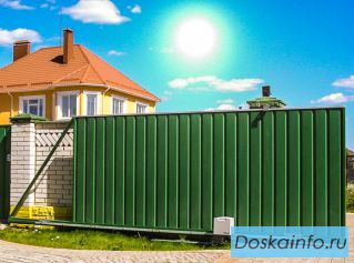 Откатные ворота в Павловском Посаде.