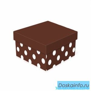 Подарочная коробка квадратная в ассортименте.