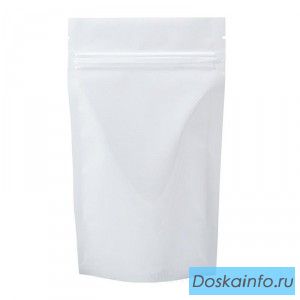 Пакет дой-пак металлизированный белый матовый 10,5*15 см.