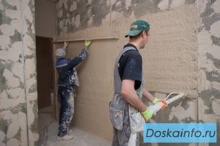 Машинная и ручная штукатурка от 180 руб./м2 в СПб и области